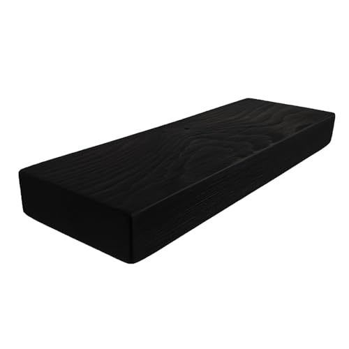Joel's Antiques 18 Inch Wooden Floating Shelves for Wall - 18x8x2 in - Made of Natural Wood - Short Heavy Duty Rustic Wall Shelves for Bedroom - Perfect for Living Room, Kitchen - Black