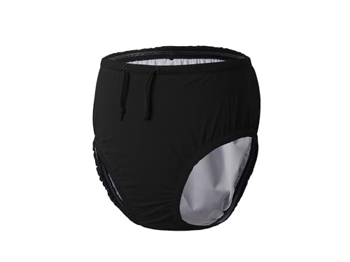 EEOST Youth Special Needs Reusable Swim Diapers Swimwear for Incontinence Cloth Diaper Covers Waterproof,Leakproof, Unisex (Black, 3-4T)