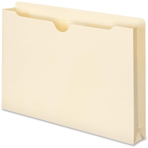 Smead Expanding File Jackets, 50 Count, Manila, Reinforced Tabs, 2" Expansion, Legal and Letter Sizes