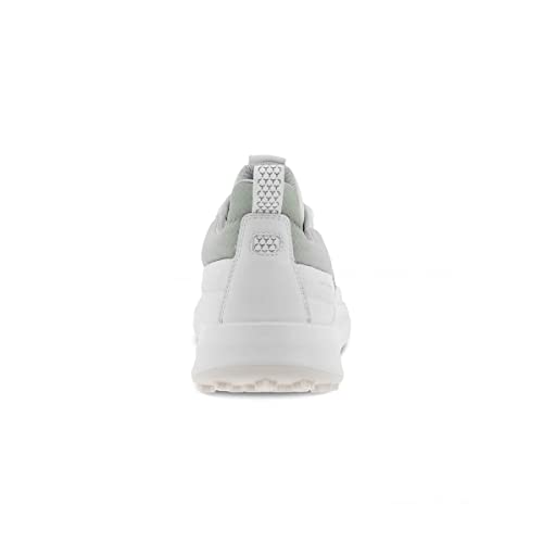 ECCO Women's CORE Hydromax Waterproof Golf Shoe, White/White/ICE Flower/Delicacy, 5-5.5