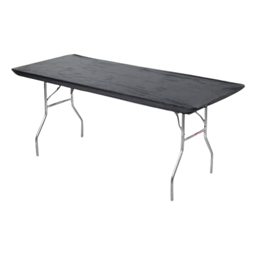 Kwik-Covers 8' Rectangle Plastic Table Covers 30" x 96", Bundle of 5 (Maroon)
