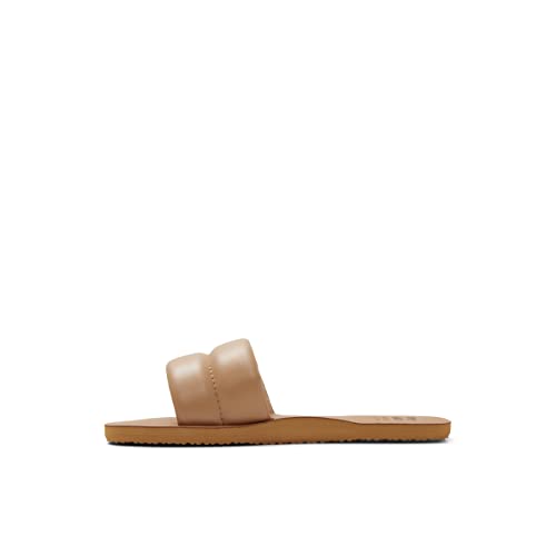 Billabong Women's Liv Slide Sandal, Light Brown, 5