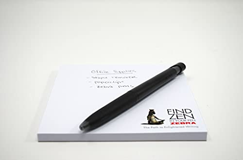 Zebra Pen bLen Retractable Gel Pen, Black and White Barrel, Medium Point, 0.7mm, Black Ink, 6-Pack with 4 Refills (41416)