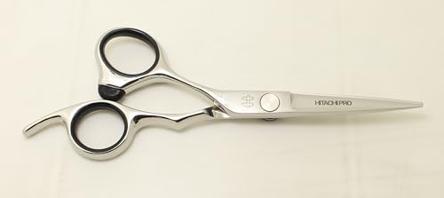 Japanese Hitachi Professional Hair Cutting Scissors-Premium ATS-314 Japanese Stainless Steel Haircut Shears-Diamond Point Edge-Barber Shear-Beautician Cosmetology Salon Scissor 5.5" Left Hand