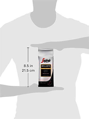 Segafredo Zanetti Ground Coffee – Made with Arabica Coffee – Light Roast, Silky Smooth with Floral Notes – Blend of Colombian and Sumatran Arabicas – Bright, Medium-Bodied – Brillante, 10oz Bag