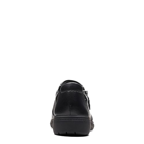 Clarks Women's Carleigh Ray Oxford, Black Leather, 8