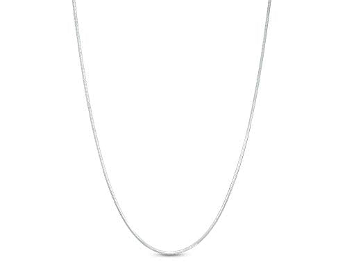 ARGENTO REALE 1MM- 2MM Sterling Silver Round Snake Chain Necklace- Solid Sterling Silver Italian Chain For Pendants, Flexible 925 Snake Chain, 16-30 Lobster Clasp (28.00, 1MM)
