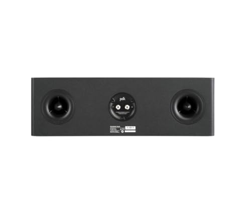 Polk Audio Reserve Series R400 Large Center Channel Loudspeaker, 1" Pinnacle Ring Tweeter & Dual 4" Turbine Cone Woofers, Hi-Res Certified, Dolby Atmos & IMAX Enhanced, Wall Mountable, Black