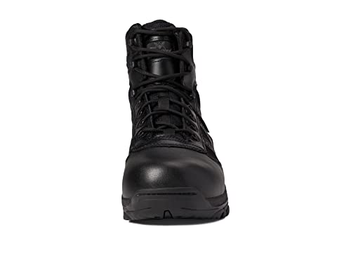 Thorogood Deuce 6” Waterproof Side-Zip Black Tactical Boots for Men and Women with Composite Safety Toe, Full-Grain Leather, and Slip-Resistant Outsole; BBP & EH Rated, Black - 7 M US