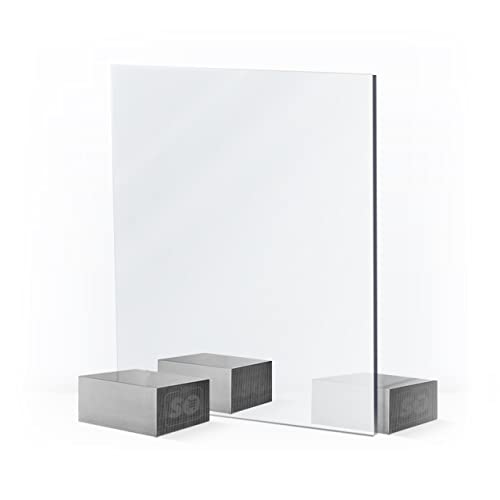 SPEEDYORDERS Two Way Mirror 2 Way Acrylic Mirror Sheet - 2 Way Mirror See Through Mirror - Plexiglass Sheet - Smart Mirror - Two Way Mirror - Made in USA 1/8" 10x10 Inches
