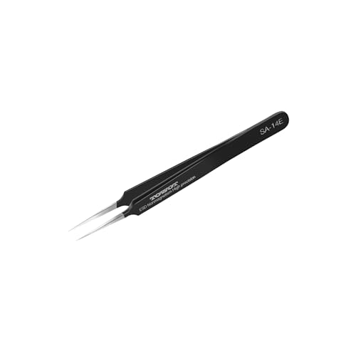 TOWOT Precision Tweezers, Anti-static Stainless Steel Pointed Tweezers for Electronics, Crafts, Soldering, Welding, Experimental Work, and Jewelry Making Industrial Tweezers