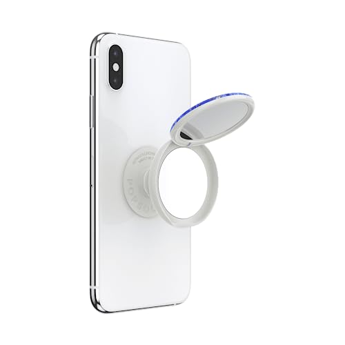 PopSockets PopGrip Mirror - Expanding Stand and Grip with a Swappable Top for Smartphones and Tablets - Baja Tida Agate