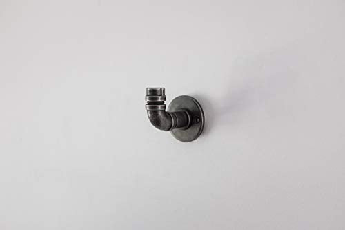 Hickory Hardware Pipeline Collection Hook Single Prong 2-1/2 Inch Long Black Nickel Vibed Finish