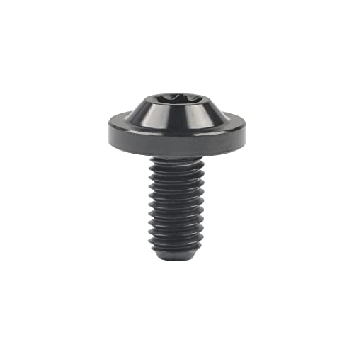 Wanyifa Titanium Ti M5x10 12 15 20 25 30 35mm Button Torx Head Bolt Screw for Bicycle Motorcycle (M5x10mm, Black)