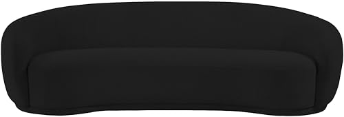 Meridian Furniture 693Black-S Hyde Collection Modern | Contemporary Boucle Fabric Upholstered Sofa, Black, 89.5" W x 38" D x 27.5" H
