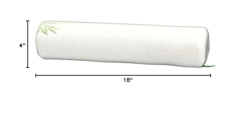 Cushy Form Neck Roll Pillow - Viscose of Bamboo Tube Pillow w/Washable Cover - Memory Foam Cylinder Pillows for Spine Discomfort, Yoga, Bed - Bolster & Travel Pillow