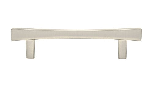 Richelieu Hardware BP722796195 Westmount Collection 3 3/4-inch (96 mm) Center-to-Center Brushed Nickel Transitional Rectangular Cabinet and Drawer Bar Pull Handle for Kitchen, Bathroom, and Furniture