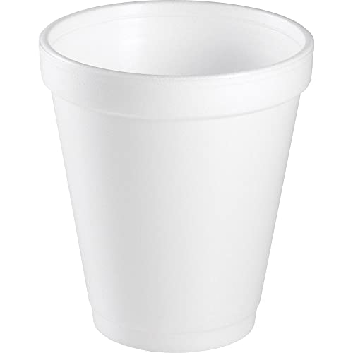 Dart Drink Foam Cups, 8oz, White, 25/Pack