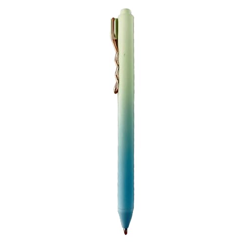 Fengtaiyuan LanLvZi05P18, Stylish Gradient Color Pen, Black Ink, 0.5mm Extra Fine, Gel Ink Rollerball Pens, Writting Smooth, Rubber Spray (LanLvZi05P18)