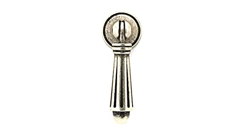 Richelieu Hardware BP15457139 2 1/4-inch (57 mm) x 13/16-inch (20 mm) Old Silver Traditional Cabinet and Drawer Pendant Pull Handle for Kitchen, Bathroom, and Furniture