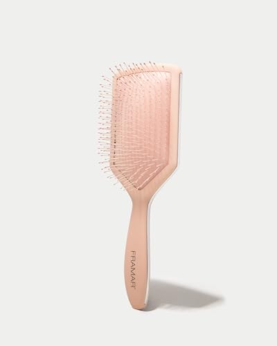 Framar Detangler Brush, Paddle Brush – Elegant Detangling Brush, No more Tangles Hair Brush – Hair Brushes for women, men and children (Champagne)