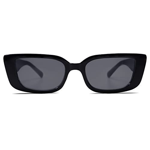 Allarallvr Rectangle Cat Eye Thin Sunglasses for Women 90s Retro Trendy Y2K Aesthetic Vintage Square Small Shades AR82037(Beige)