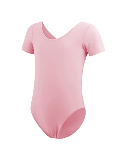 Daydance Black Dance Leotards for Girls, Skirted Ballet Outfits with Full Lining
