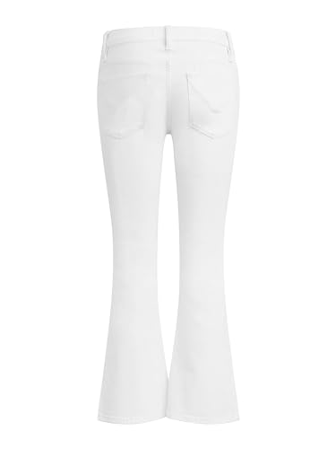 HUDSON Women's Petite Nico Mid Rise Cropped Bootcut Jean, White, 34
