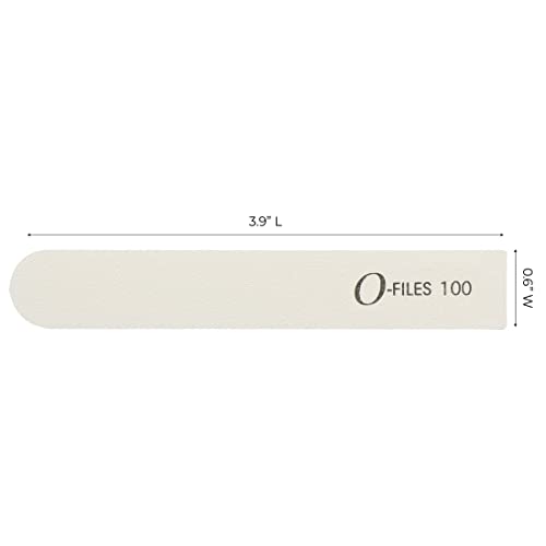 ForPro Professional Collection O-Files Replaceable File System, White, 100 Grit, Manicure Nail File Refills, 3.9” L x .6“ W, 50-Count