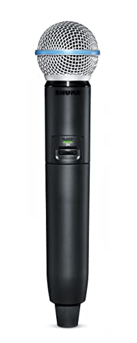 Shure GLXD2+/B58 Handheld Transmitter with BETA 58A Vocal Mic Capsule - for use with GLX-D+ Dual Band Digital Wireless Microphone Systems, Receiver Sold Separately (GLXD2+/B58=-Z3)