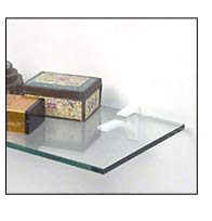 CRL Black - Aluminum Glass Shelf Bracket for 3/8" to 1/2" Glass - Package