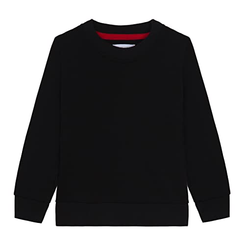 Mud Kingdom Toddler Boys Girls Sweatshirt Plain Crew Neck Pullover Rib Knitting Casual Spring Autumn Yellow 3T
