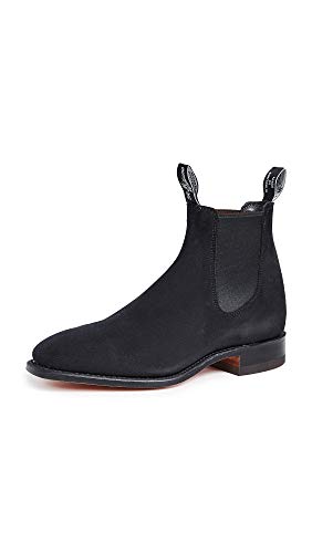 R.M. Williams Men's Suede RM Chelsea Boots, Black, 7 Medium US
