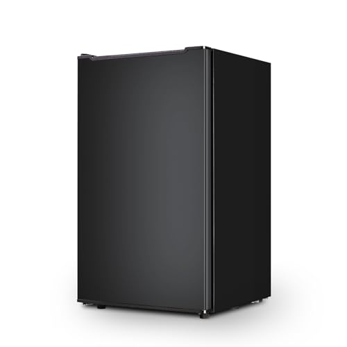 Tymyp Upright Freezer 3.6 Cu.ft Mini Freezer with Reversible Single Door, Undercounter Small Freezer with 3 Adjustable Thermostat for Home/Dorms/Apartment/Office (Stainless Steel)