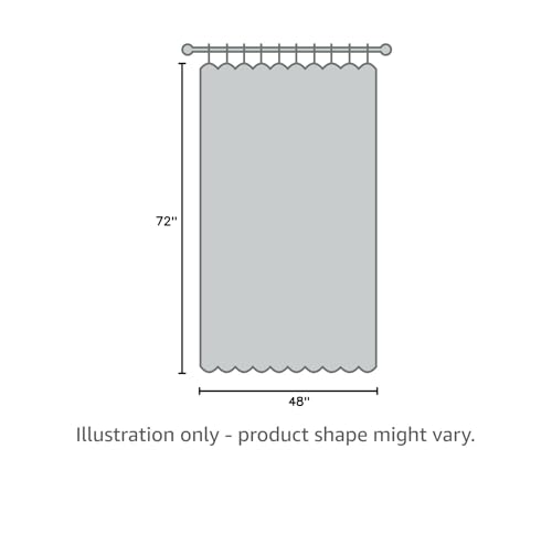MISS SELECTEX Waffle Weave Fabric Shower Curtain for Bathroom and Bathtubs - Spa, Hotel Shower Curtain Luxury Bathroom Curtain, Heavyweight 230 GSM, Water Repellent, Washable(48Wx72H, Beige)