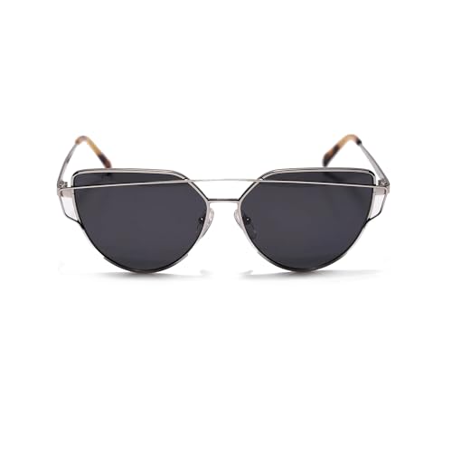 Blackburn Italian-Crafted, Trendy Cat Eye Sunglasses for Men Women in Black, Fashionable Big Black Sun Glasses UV400 Protection