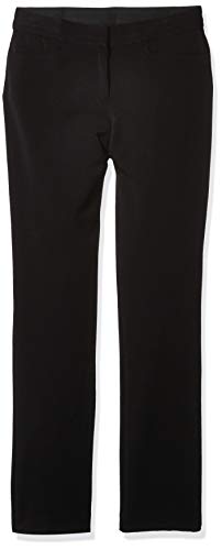 Rafaella Women's Curvy Fit Gabardine Slim Leg Pant, Black, 4