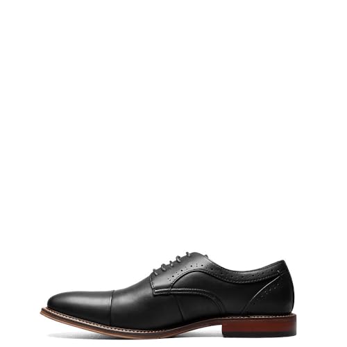 Stacy Adams Men's Maddox Cap Toe Oxford, Chocolate, 10.5