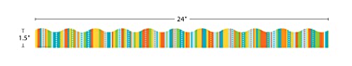Teacher Created Resources Zany Stripes Magnetic Border (77130)