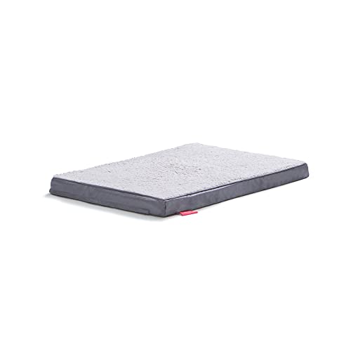 Brindle Dog Bed - Orthopedic Pet Bed - Dog Crate Bed with Machine Washable Cover - 2" Small Dog Bed - Gray