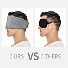 FRESHME Blackout Cotton Sleep Mask - 100% Light Blocking Handmade Sleep Eye Masks for Men Women, Comfortable Eye Cover Mask for Side Sleeper Night Blindfold Travel Airplane
