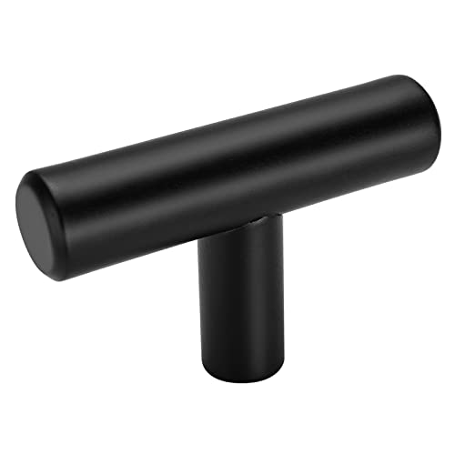 goldenwarm 500 Pack Black Modern Cabinet Knobs Kitchen Drawer Knobs - LS201BK Ergonomic Cylindrical Style Black Cupboard Drawer Knob Pull Handle