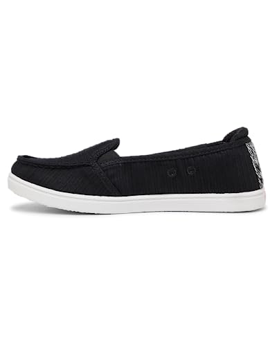 Roxy Women's Minnow Wide Slip-On Sneaker Shoe, 5 Black