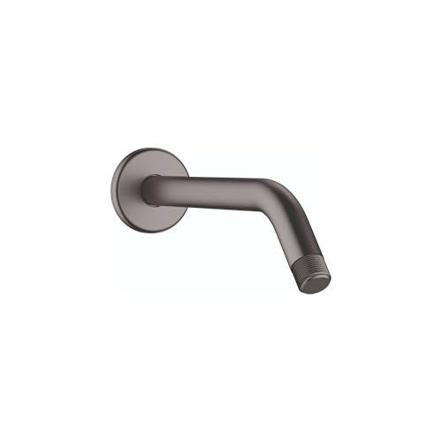 hansgrohe Extended Length 9-inch Modern Coordinating Showerarm in Brushed Black Chrome, for Wall Mount Showerhead, 04186343
