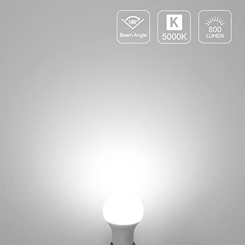 LE LED Light Bulbs 60 Watt Equivalent, 9W 800 Lumens Non-Dimmable, Soft Warm White 2700K, A19 E26 Standard Medium Base, 10000 Hour Lifetime 5 Count (Pack of 1)