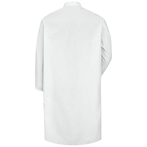 Red Kap mens Snap Front Spun Polyester Butcher Coat work utility outerwear, White, X-Small US