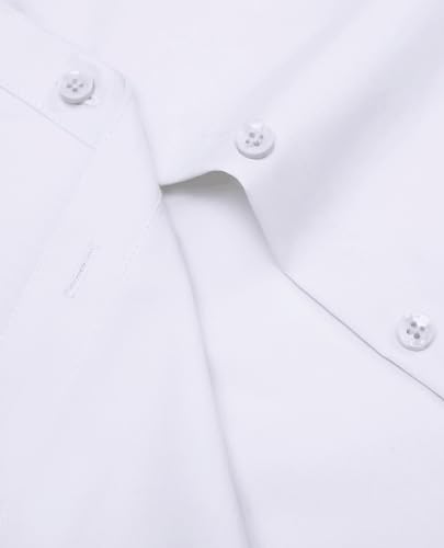 siliteelon Short Sleeve Button Dress Shirts for Women Cotton Button Down Shirts for Women Slim Fit Blouse Top 3/4 Sleeve Royal Blue