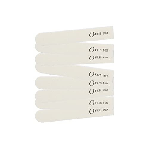 ForPro Professional Collection O-Files Replaceable File System, White, 100 Grit, Manicure Nail File Refills, 3.9” L x .6“ W, 50-Count