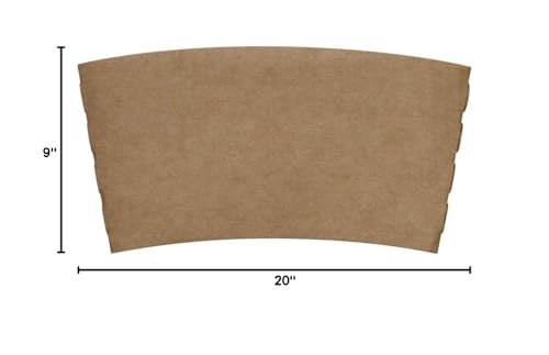 Karat C5300 (Kraft) Traditional Cup Sleeves for 10 oz. - 24 oz. Cups, Kraft (Pack of 1000)