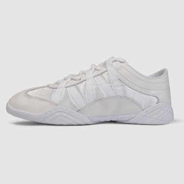 Nfinity Evolution White Cheer Shoes for Youth Girls – Breathable, High-Performance Sneakers for Cheerleading and Sports – Lightweight & Built to Last